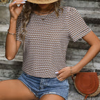 Women's Summer Women Clothing Length Oversleeve Head Print Shirt For Women