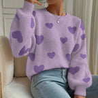 Women's Love Jacquard Knit Sweater
