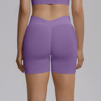 Peach Hip Seamless Knitted Yoga Pants V Skinny Slimming Running Sports Quick Drying Fitness Shorts