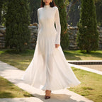 Women's Lace Maxi Dress With Wide Hem