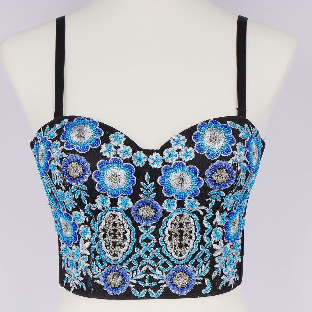 Blue on black ground