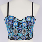 Blue on black ground