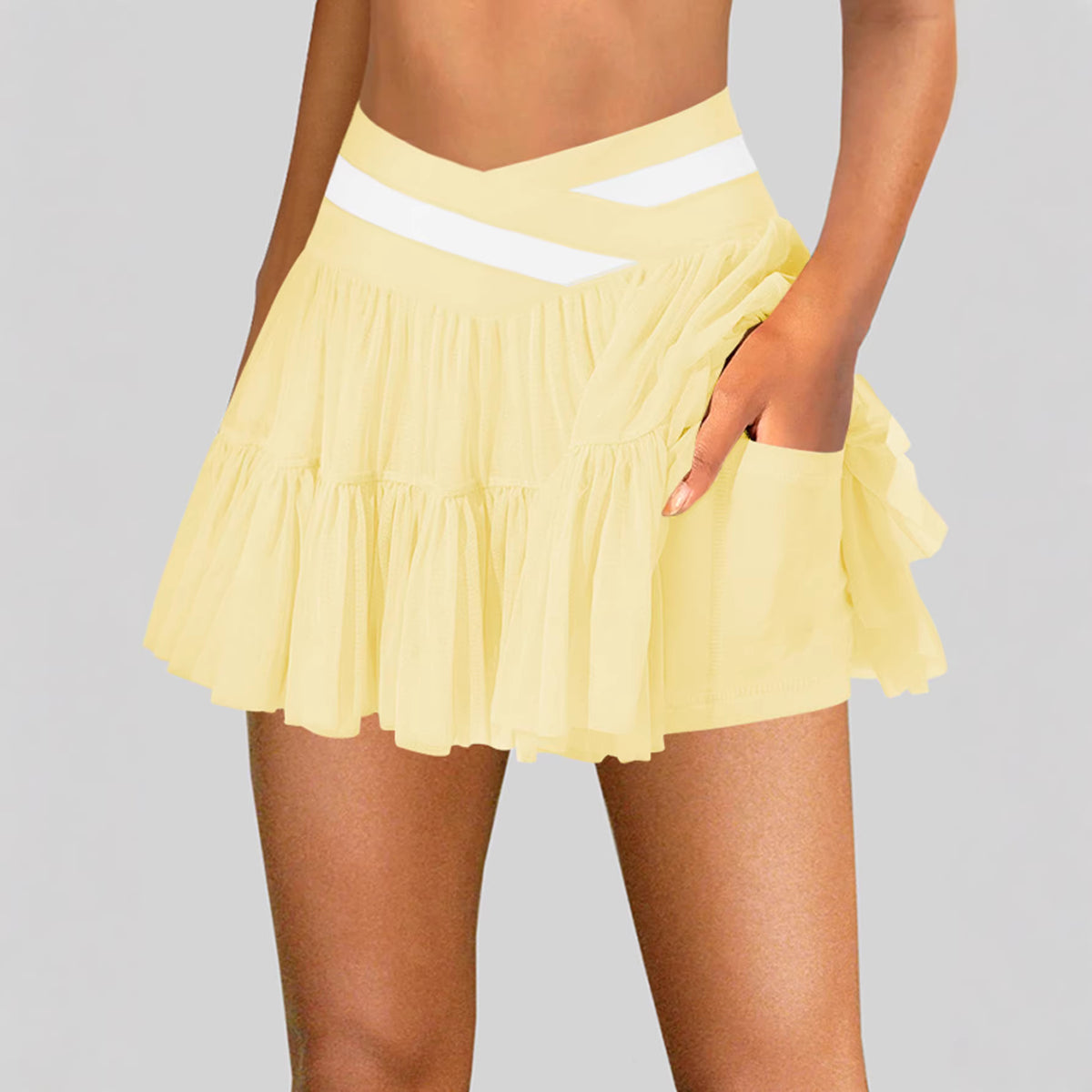 High-Waist Pleated Tennis Skort