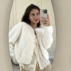 Women's Plush Single-Breasted Knit Cardigan