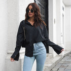 Women's Cotton Drop-Shoulder Shirt – Relaxed Long-Sleeve Top