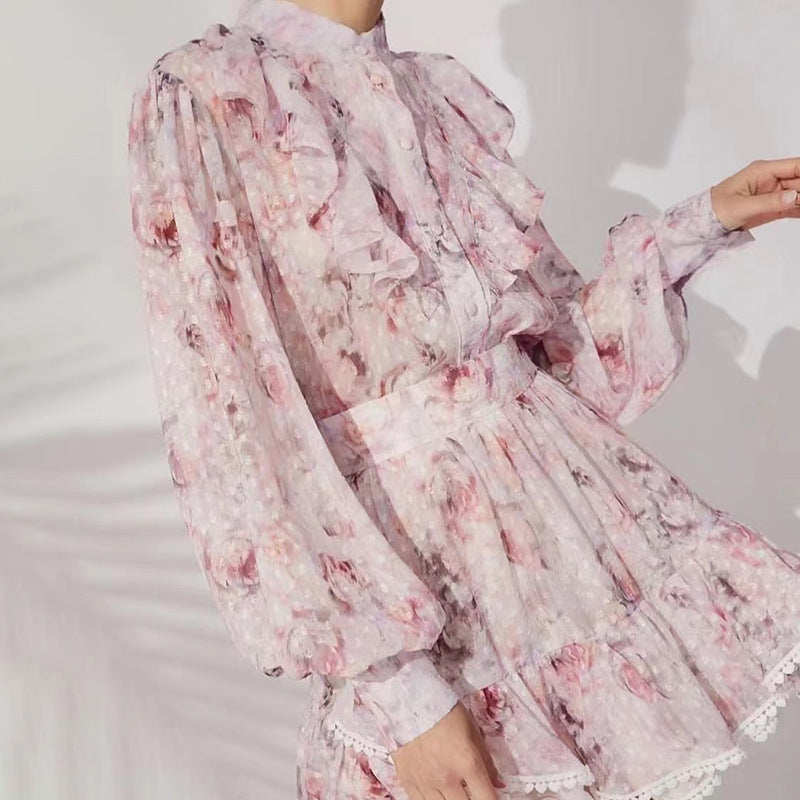 Women's Floral Printed Two-Piece Set