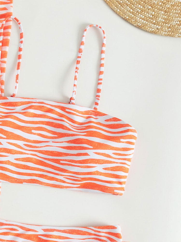 Three Striped Bikini Swimwear