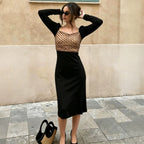 Women's Midi Polka Dot Dress