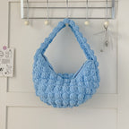 Women's Beanie Bag Crocheted Solid Color Bag