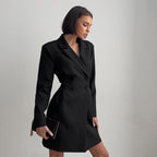 Women's Button-Front Collared Office Dress