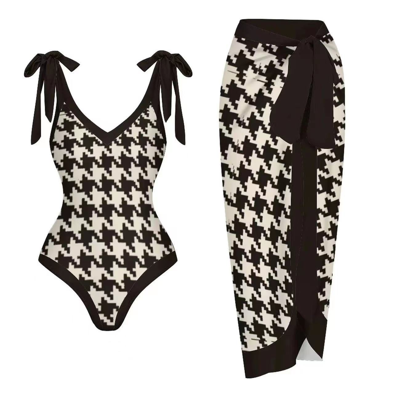 Two Gauze One-piece Swimwear
