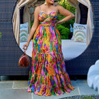 Floral Spaghetti-Strap Maxi Dress