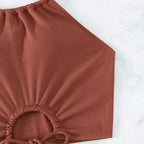 Solid Color Bikini Swimwear