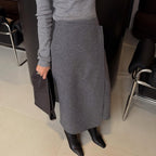 Women's Asymmetric High-Waist Midi Skirt