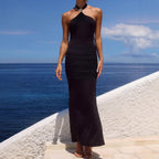 Women's Backless Lace-Up Sheath Dress