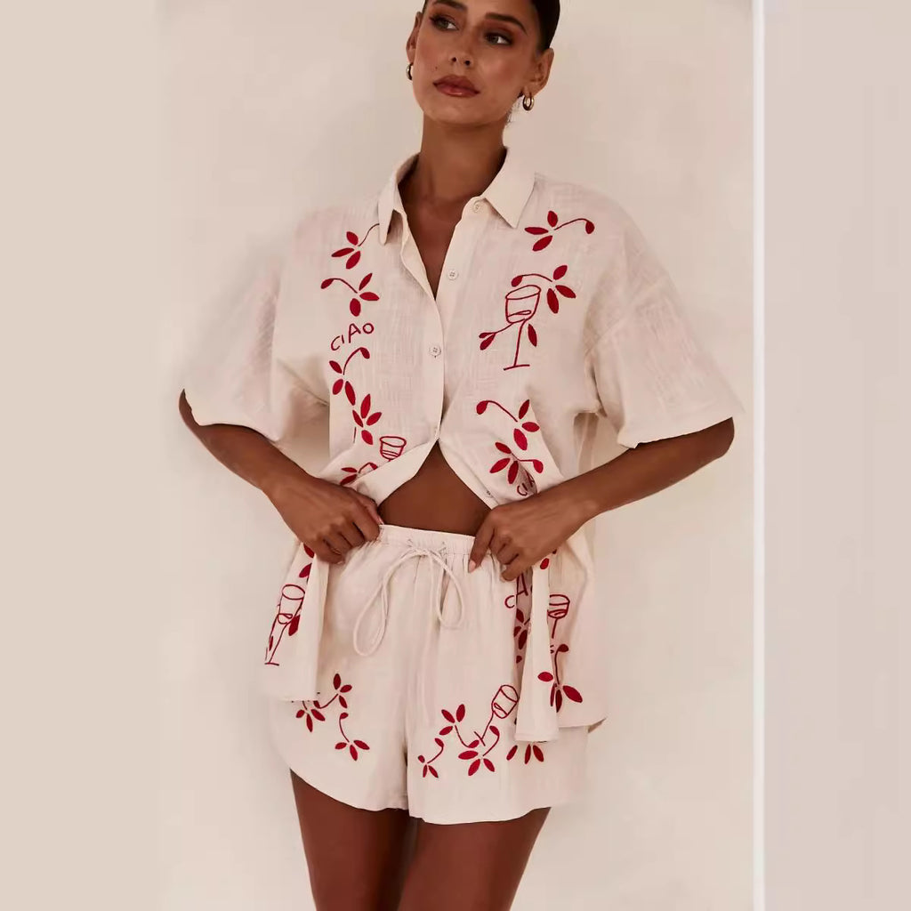 Women's 3D Three Dimensional Embroidered Comfort Top