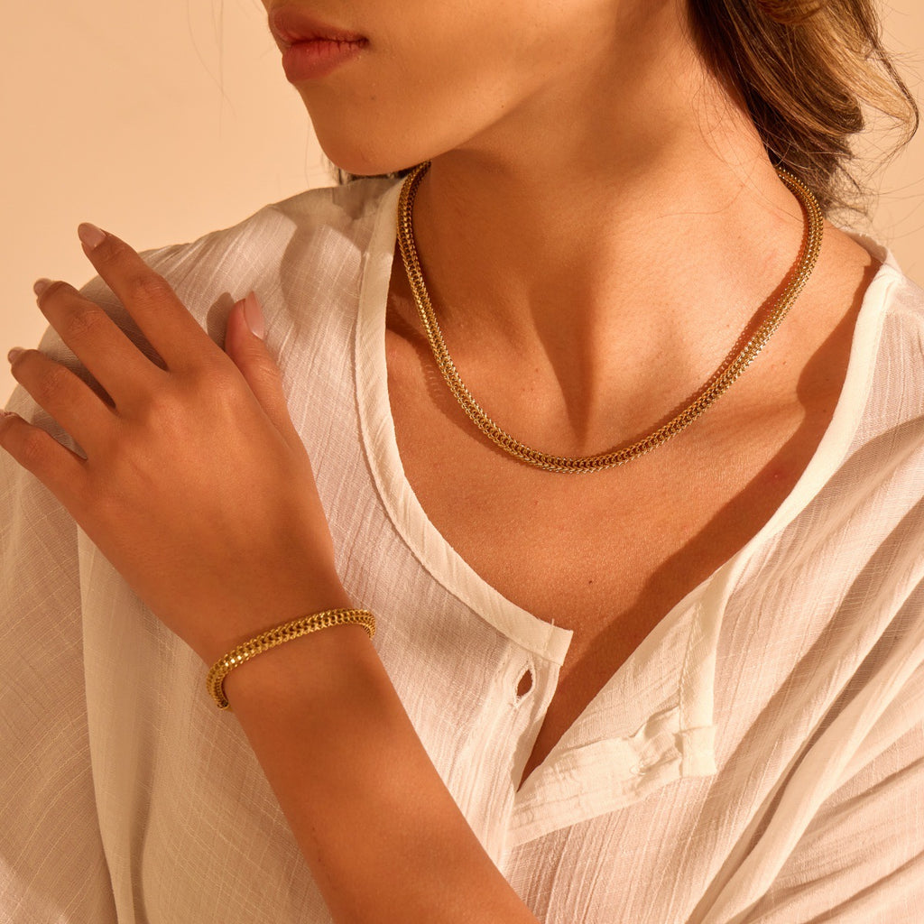 Women's Cuban Link Jewelry Set