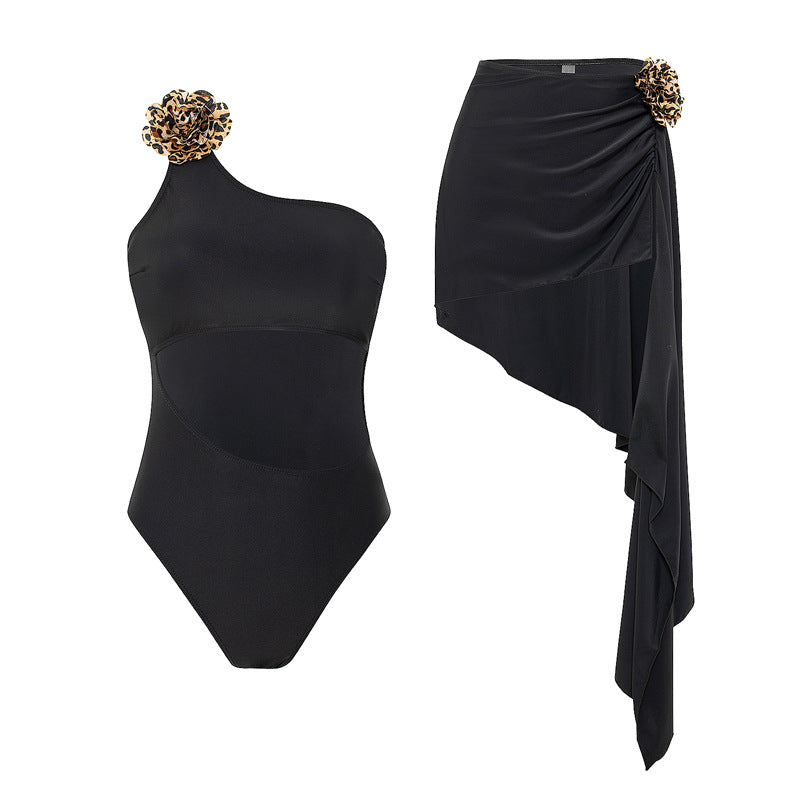 Solid Color One-piece Swimwear