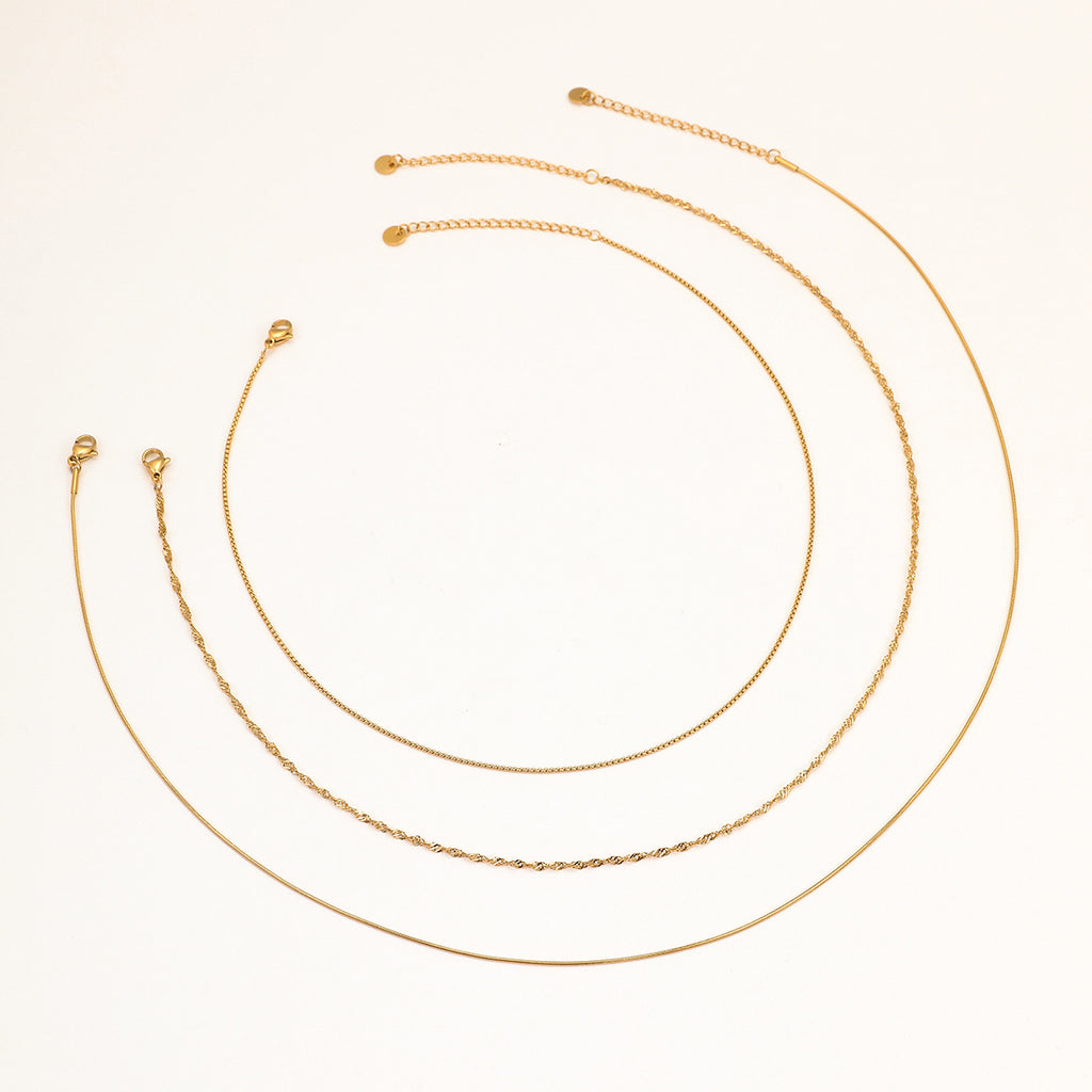 Stainless Steel Three Layer Choker Necklace