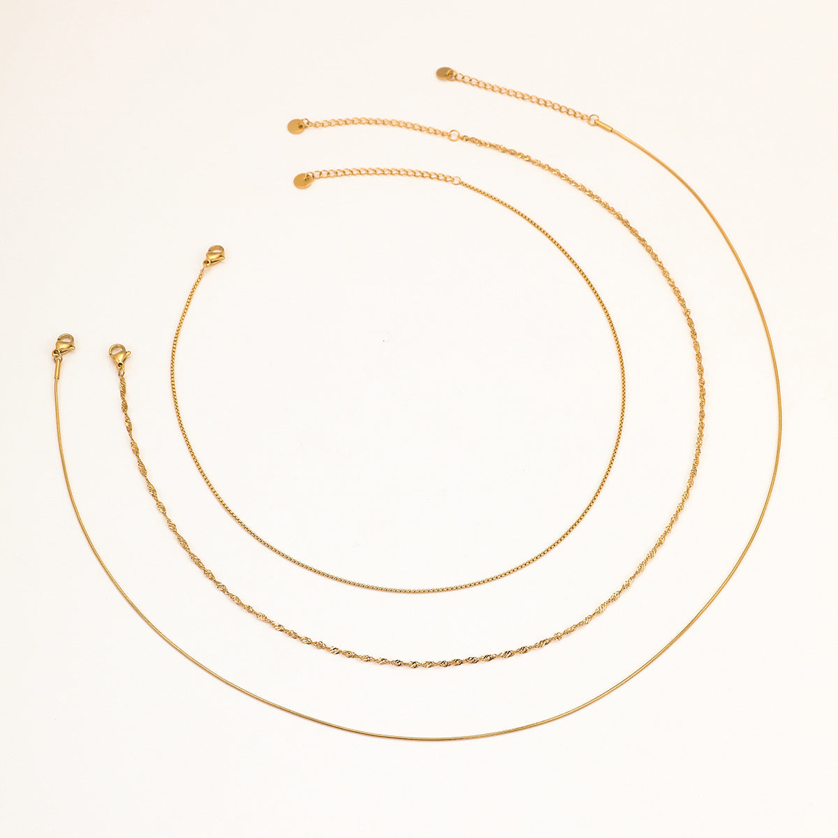 Stainless Steel Three Layer Choker Necklace