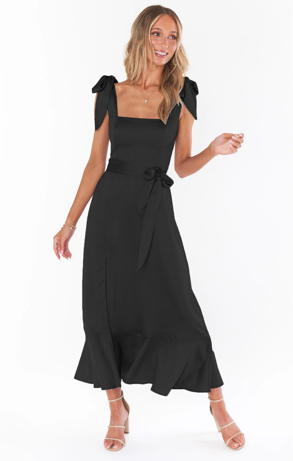 Elegant Rope-Split French Dress