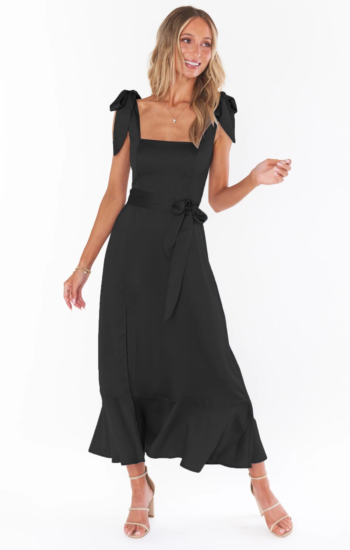 Elegant Rope-Split French Dress