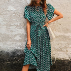 Floral Print Short-Sleeve Dress