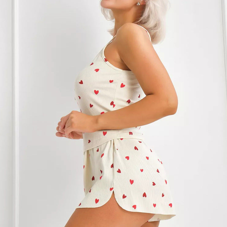 Knitted Heart Pajamas Lingerie