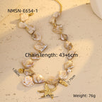 NMSN-E654-1 White Starfish Necklace