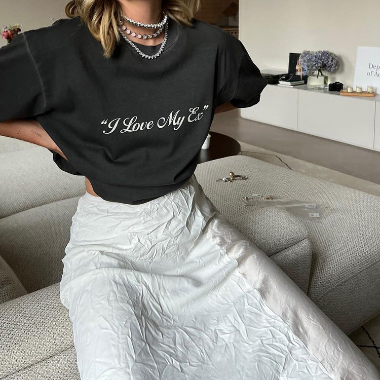 Asymmetric Pleated A-Line Skirt