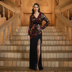 Women's Sequin Fringe Fishtail Evening Dress