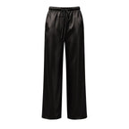 Satin Wide Leg Pants Wear Casual High Waist Elastic Skirt