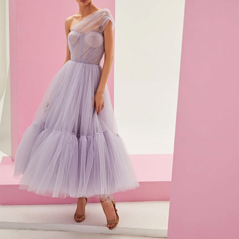 Autumn Winter Women's Princess Dress Sleeveless Banquet