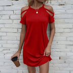 Women's Off-Shoulder Office Midi Dress