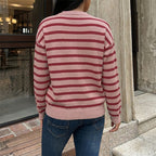 Women's Striped Knit Cardigan