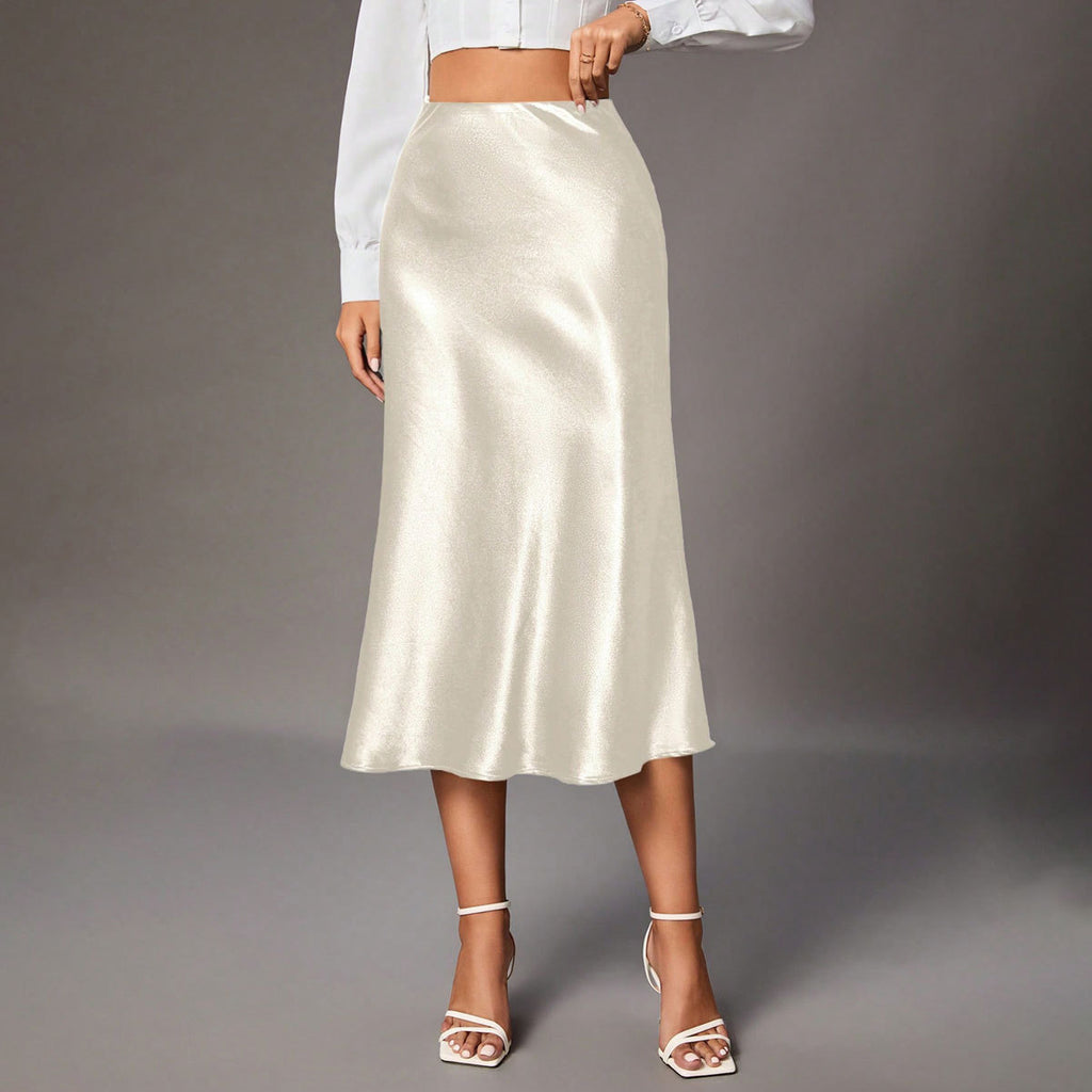 Women's Brand Satin Skirt