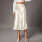 Women's Brand Satin Skirt