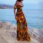 Popular Sexy Printing Slip Dress Maxi Dress