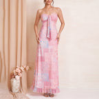 Women's Lace Backless Dress