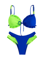Split Color One-piece Swimwear