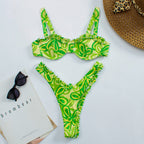 Women's Floral Ruffle Bikini Swimsuit
