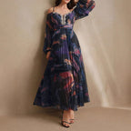 Women's Party Pleated Long-Sleeve Loose Casual Jumpsuit