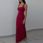 Women's Square-Neck Sleeveless Maxi Dress