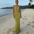 Women's Backless Halter Dress