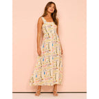 Women's Printed Strap Maxi Dress