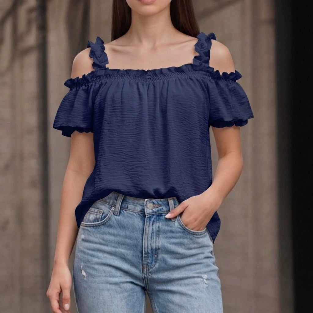 Women's Ruffle Off-Shoulder Camisole Top
