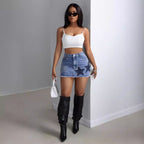 High Waist Miniskirt Denim Skirt