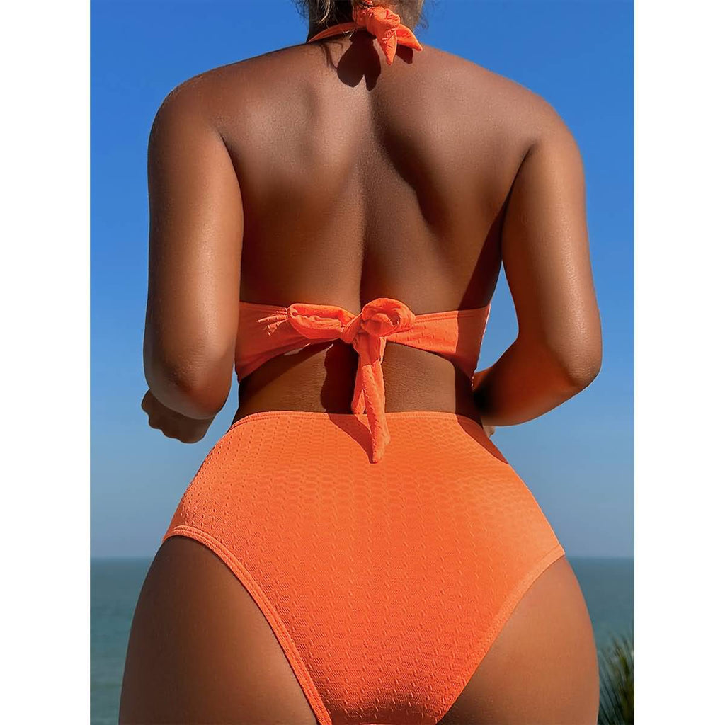 Split Backless Bikini Swimwear