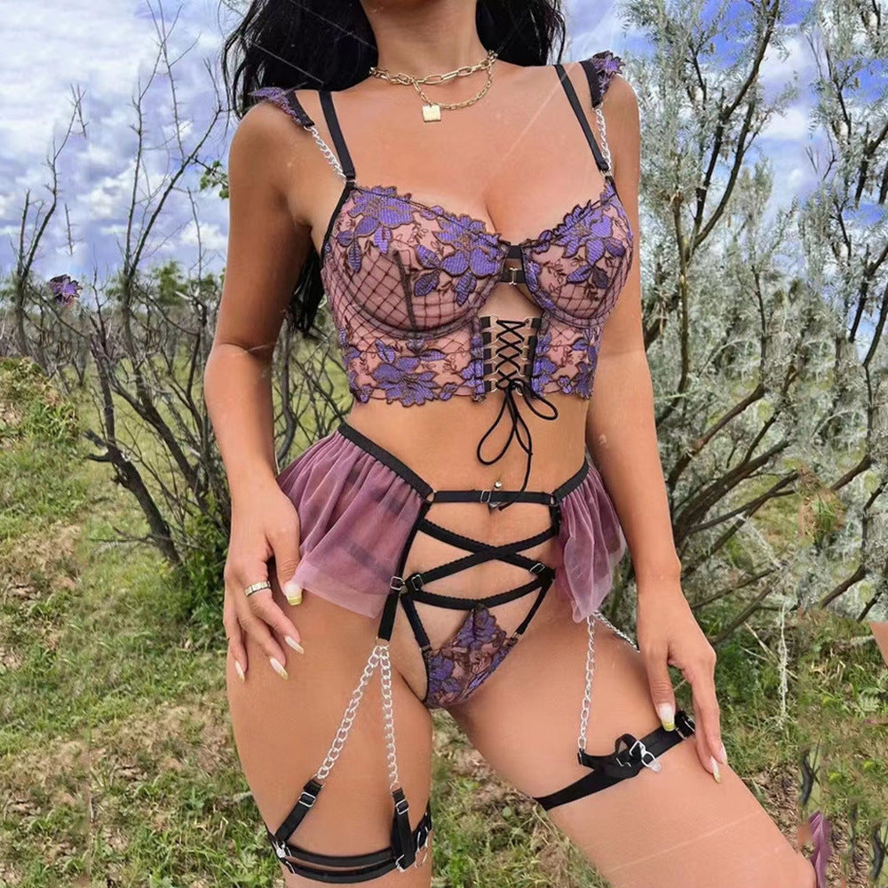 Thin Embroidery Underwear Lingerie