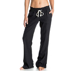 New Soft Cotton Linen Solid Color Tied Loose Pants